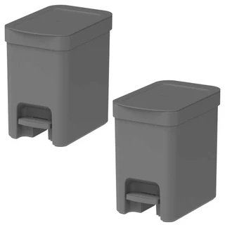 2x Lixeira de Cozinha 17cm x 26,5cm x 25,8cm OU 6L com Pedal