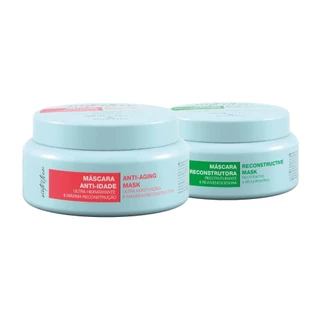 Kit Ecosmetics Nutrition Máscara Anti-idade 250ml, Máscara Reconstrutive 250ml