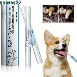 YISHENG 2pcs/set Cats Tartar Removedor De Tártaro , Caneta Plástica Transparente Para Animais De Estimação Brilhante , Escovas De Dentes Cães Forma De 3ml Plantas Naturais Branqueadora Kitten