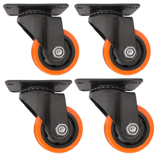 Kit 4 Rodinha Reforçada Rodízio Roda 3 Polegada RRJ