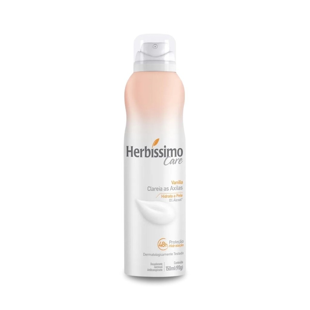 Desodorante Aerosol Clareador Vanila Herbissimo Care 150ml | Shopee Brasil