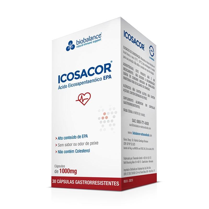 Suplemento Alimentar Icosacor 30 Cápsulas Gastrorresistentes | Shopee ...