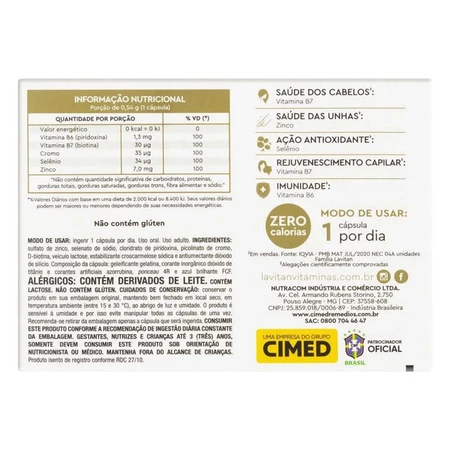 Lavitan Cabelos e Unhas 60 Cápsulas - Vista 4