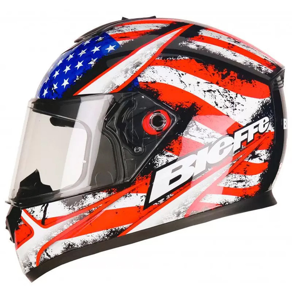 CAPACETE BIEFFE B-12 USA PRETO / COLORIDO (56)