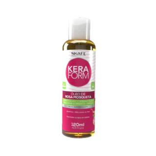 Óleo Rosa Mosqueta Keraform 120ml: Nutrição, hidratação e brilho profundo para todos os cabelos. Vegano e livre de crueldade