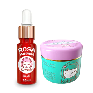 Kit Kokeshi Hidratante Pele de Porcela + Oleo Rosa Mosqueta