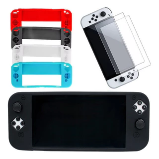 Kit Case Capa Protetora Nintendo Switch Oled + Película De Vidro