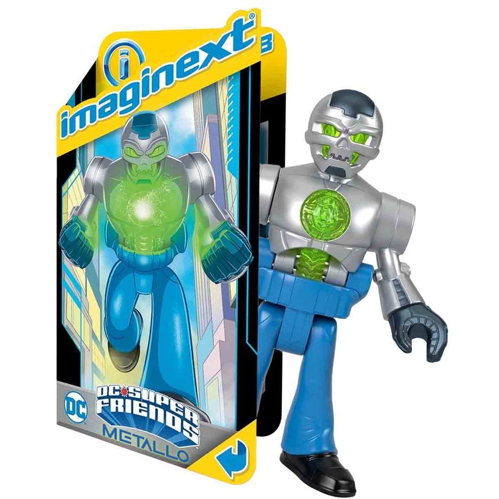 Imaginext Mini Boneco Metallo Vilão Cibernético DC - Mattel HFD46