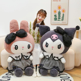 Boneca De Pelúcia Gótica Escura Kuromi De 30cm