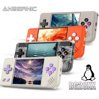 ANBERNIC RG28XX Console De Jogo Portátil Retro 2,83 Polegadas Tela IPS Linux OS Bateria Embutida 3100mAH Cartão TF 64G 5516 Jogos