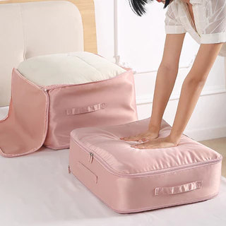 Saco De Armazenamento De Compressão Duvet Organizador De Armário De Grande Capacidade Armazenamentopouch Ultra Space Saving Self Compression Organizer