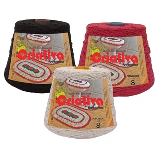 Barbante Para Crochê Criativa 1Kg Fio Número 8 Colorido em Oferta na Shopee