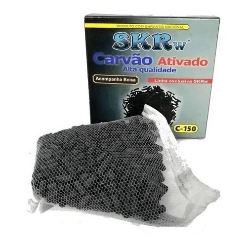 Carvão Ativado Para Filtro Aquários C-150 Peletizado Com Bolsa 150g - SKRw