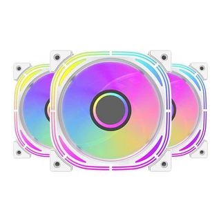 Kit Ventoinhas Aigo DarkFlash Infinity 24se, A-RGB, 3x120mm, Branco, INF24se3in1-WH em Oferta na Shopee