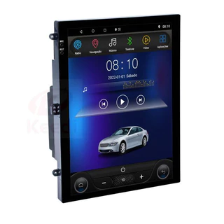 Multimidia Universal Slim Android Carplay 13 Wifi Gps 9.7p Cor Preto
