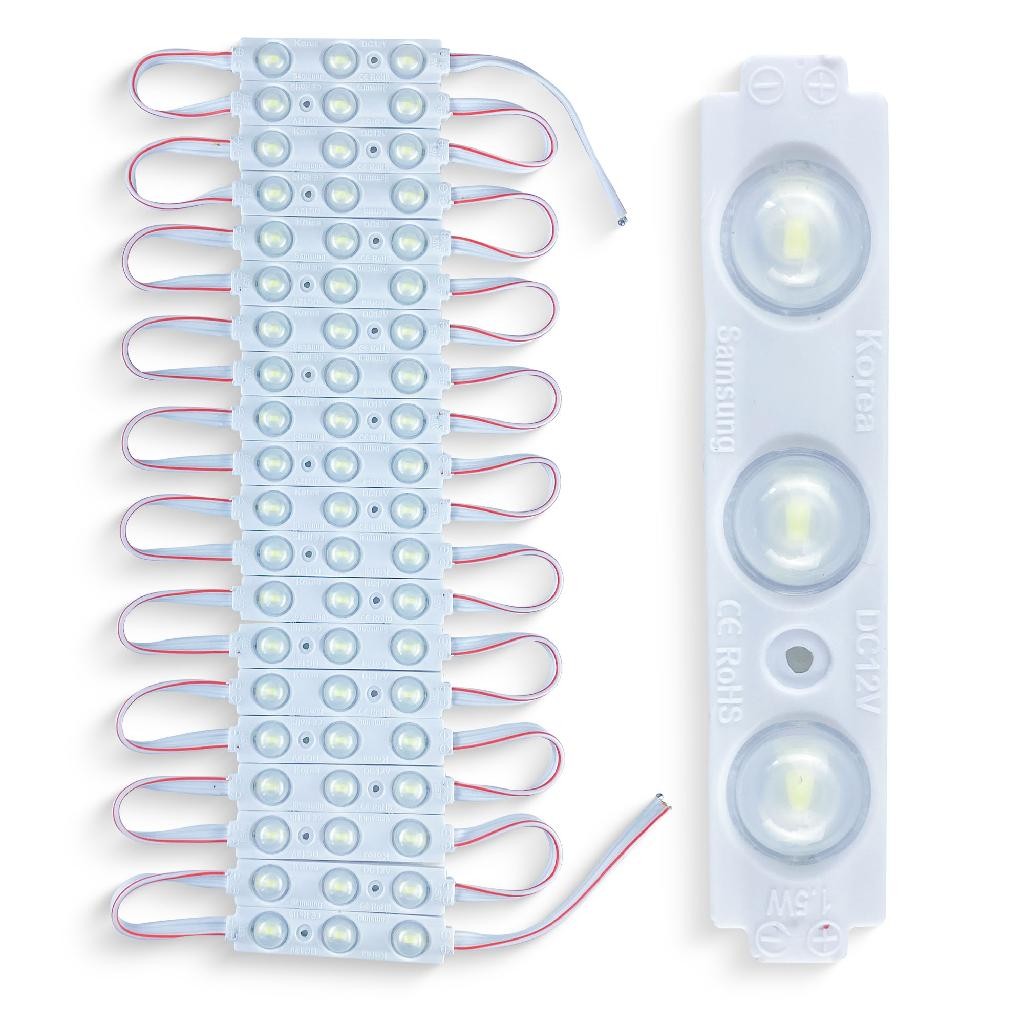 Kit 20 Módulos De Led 3 Leds Branco Frio 2835 1,5w Ip65 | Shopee Brasil