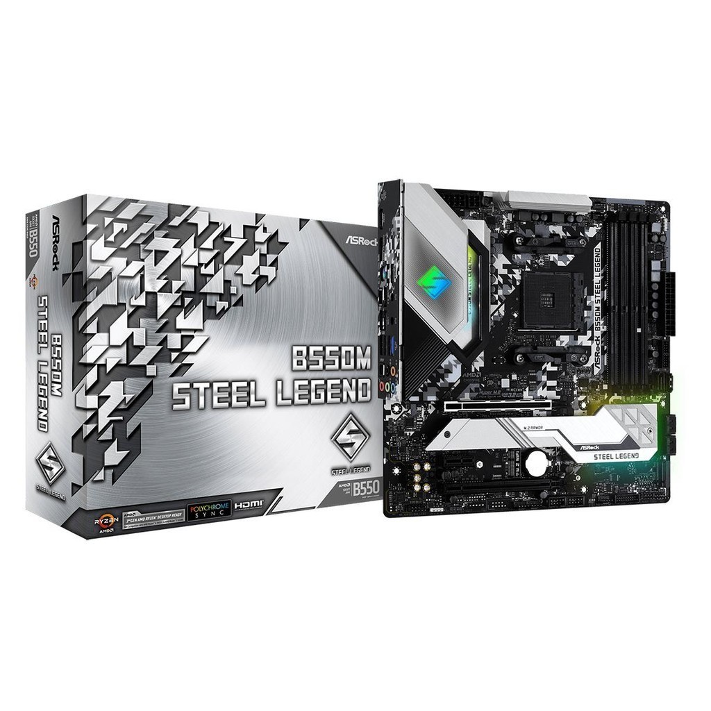 [DN] Placa-mãe ASRock B550M Steel Legend, Chipset B550, AMD AM4, MATX, DDR4