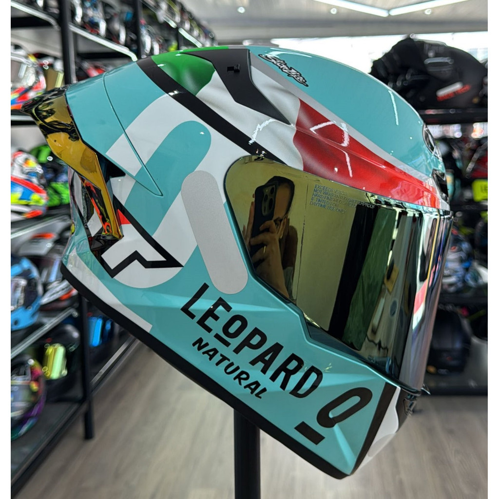 KYT TT COURSE Leopard Dalla Porta + Viseira Colorida e Aero | Shopee Brasil