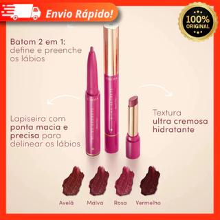 Batom Duo Perfect Match - Niina Secrets Eudora - Batom Stick e Lapiseira Delineadora