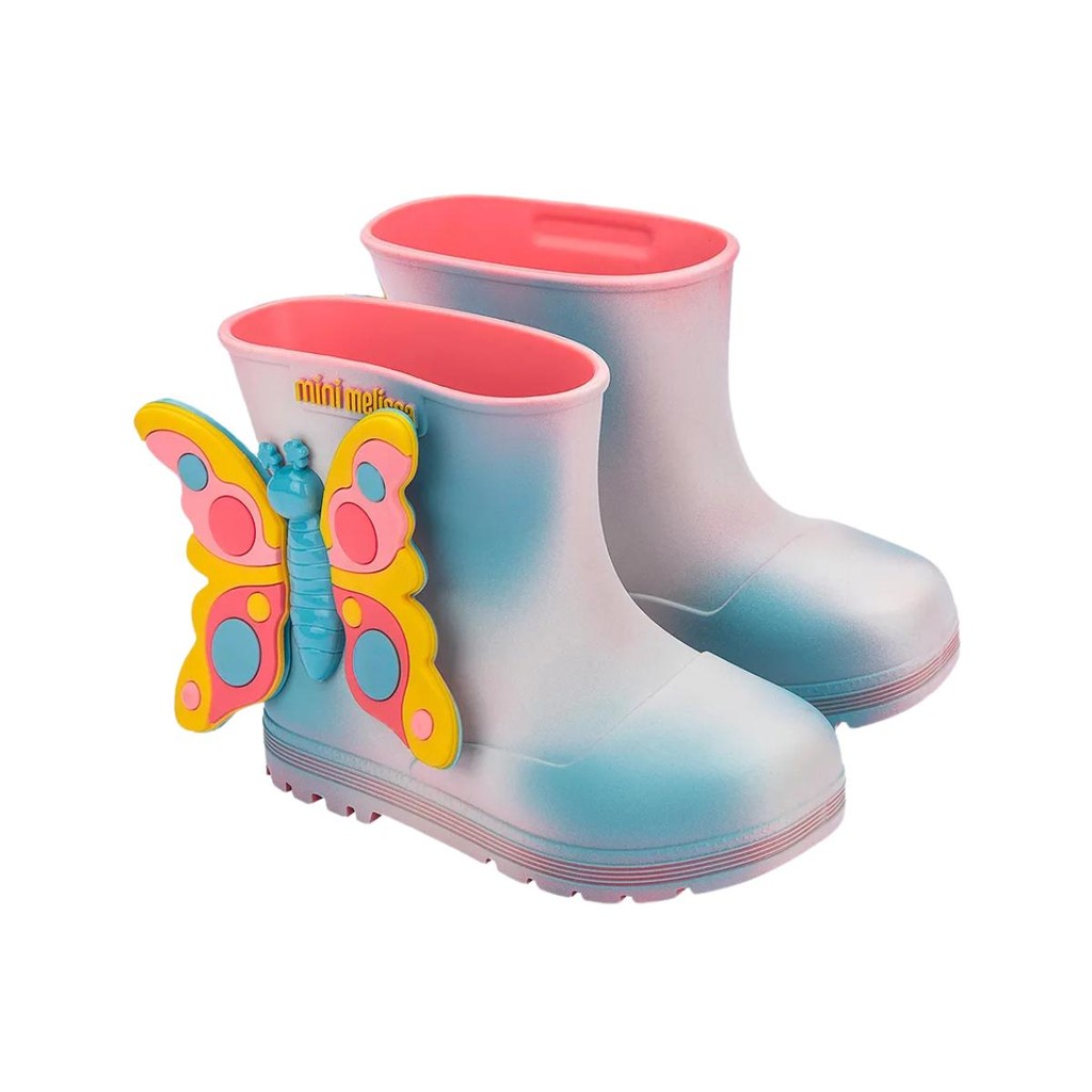 MINI MELISSA: WELLY SLIP IN RAINBOOTS - PEARLY BLUE main image 1