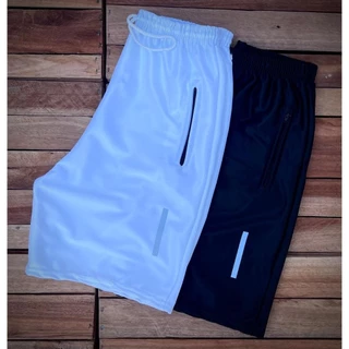 Kit 03 Bermudas Masculinas Lisas - Sem Logo - Barra Refletiva