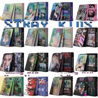 555pcs/Box Stray Kids Cartões Fotográficos A Laser Maxidente O Álbum Maníaco Do Som KPOP LOMO Cartão Postal
