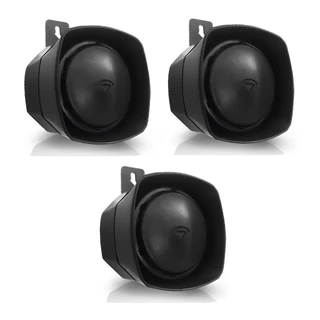 Kit 3 Sirene Eletrônica Piezoelétrica 12v Para Alarme 1 Som