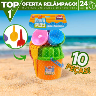 Baldinho De Areia Praia Com Acessórios Para Brincar Oferta