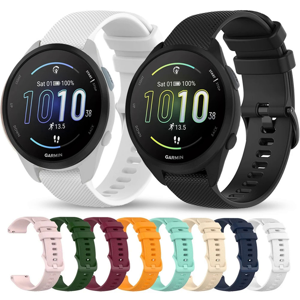 FiiMoo Cinturino In Pelle Compatibile Con Garmin Venu 3/2, Forerunner 265/965, 22mm Magnetico In Silicone Per Vivoactive 4 - Bianco - Foto 4