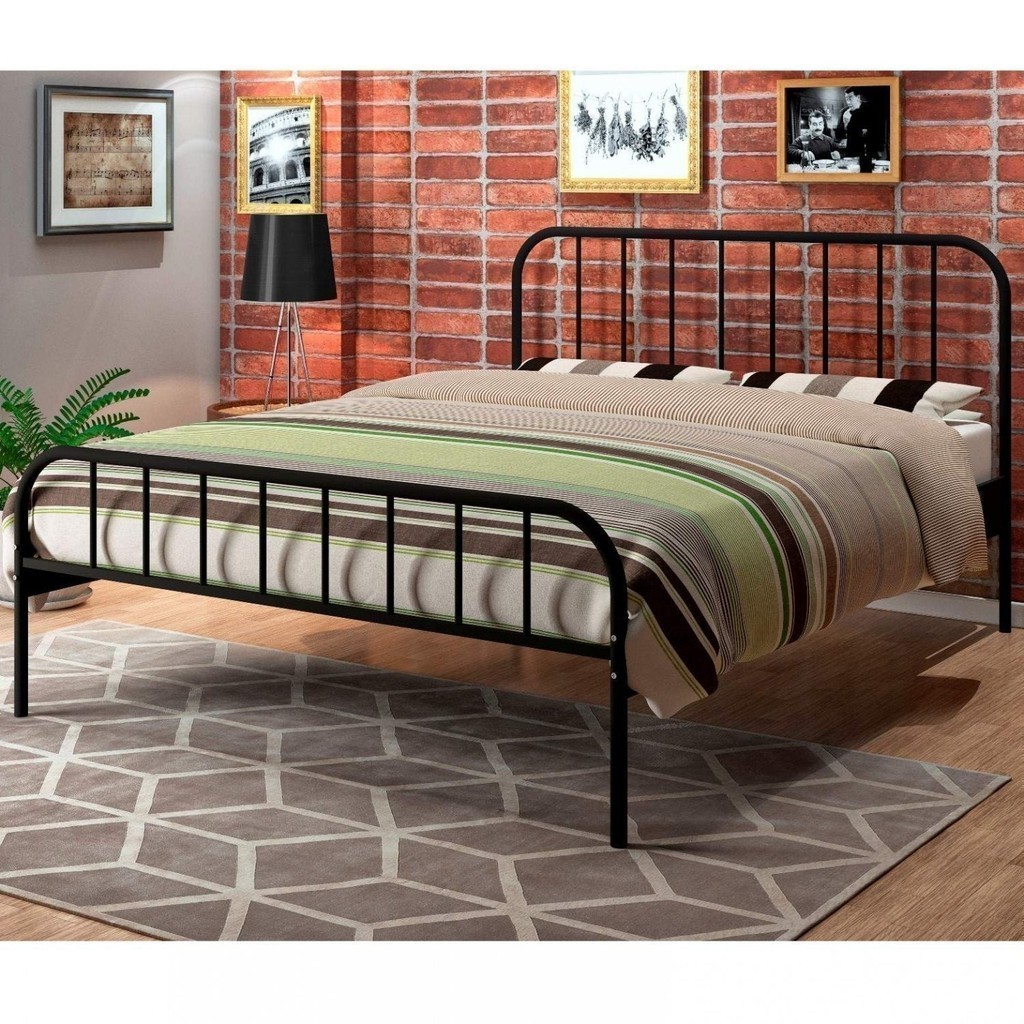 Cama Tubular Casal Julia Yescasa Preto