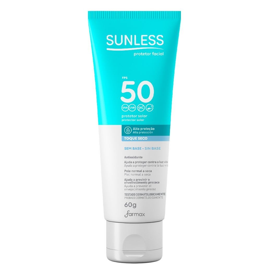 Protetor Solar Facial Sunless FPS 50 Toque Seco - 60g