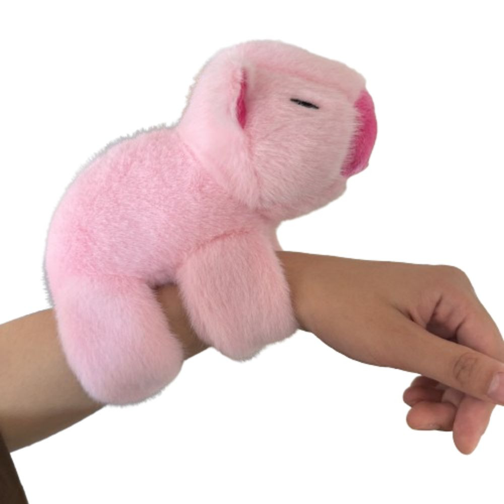 Pulsera De Palmada De Capybara | Brazalete De Peluche De 15 Cm | Con Diseño De Capibara | Accesorio Divertido Y Suave | Regalo Para Niños Y Adultos