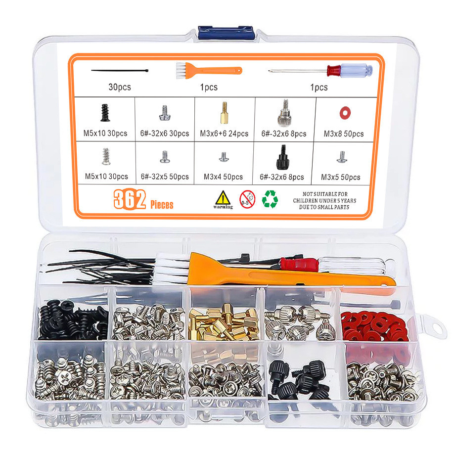 Em Estoque 228 Pcs280pcs300pcs332pcs360pcs Parafusos Para Chassi De Computador Acessórios Caixas De Fatos