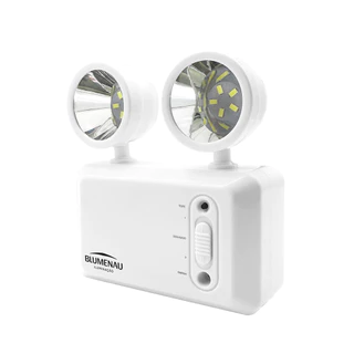 Luminária de Emergência LED 600 LM 3W 2 Faróis 6.500K - Branco