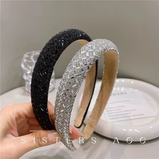 Tiara Delicada de Cabelo Luxo Com Cristais Strass - Acessório Elegante e Brilhante Para Festas Femininas/ Estilo Coreano em Oferta na Shopee