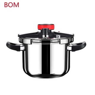 Panela De Pressão De Aço Inoxidável. 5 válvula sistema de segurança, vapor para cozinhar, compatível com todos os tipos de cozinheiros C44N