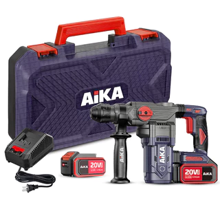 Martelo Rompedor Rotativo Sds Plus 4.0ah 20v Aika 2 Baterias