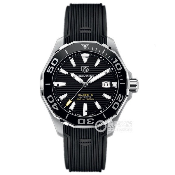 Black Dial Business Trend, JQ4 Relógio Atmosférico Clássico para Homens, TAAG HEEUER Aquara * cer Correia de Borracha Leve e Confortável Relógio Mecânico Automático para Homens