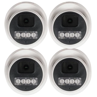 Kit C/4 Câmeras Dome Haiz 3MP 3.6MM IP POE Infra Sensor 1/4"CMOS