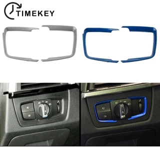 TKEY 2Pcs Interruptor De Farol Interior Do Carro Da Tampa Estrutura De Ajuste Guarnição ABS Para BMW F30 F31 F32 F34 3 4 Acessórios De Estilo De P4W6