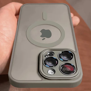 Capa Magnética De Luxo Translúcida À Prova De Choque Para iPhone 15 13 12 11 14 Pro Max 14 Plus De Carregamento Sem Fio Magsafe