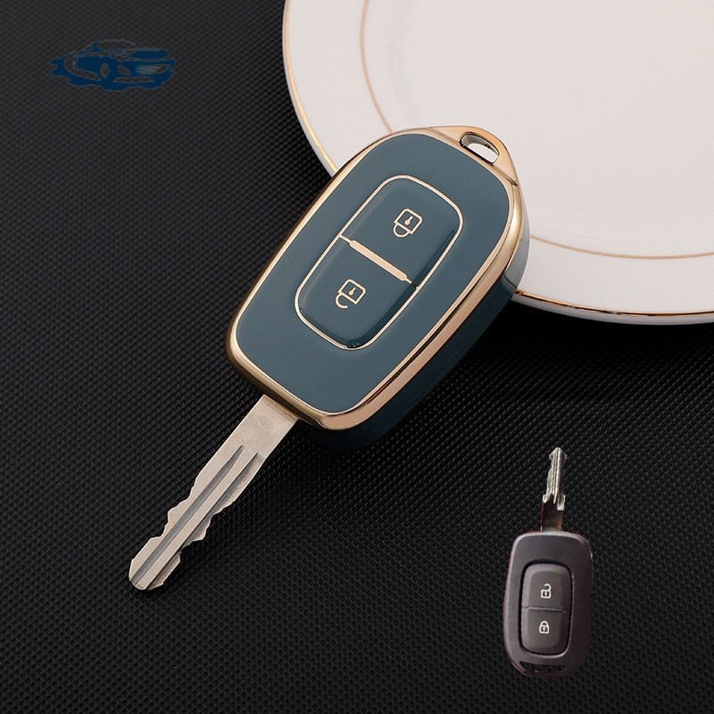 2 Botões TPU Caso Para Carro Com Remoto Key Fob Renault Kwid Símbolo de ...