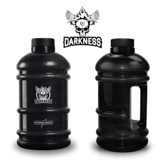 Garrafa de Academia 2,2 Litros Galão Com Alça Darkness Preto Integralmedica