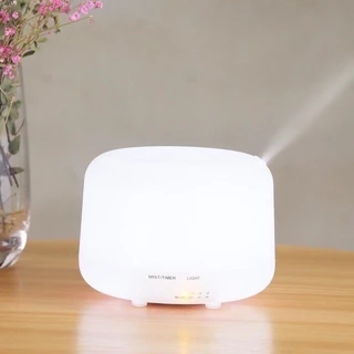 Umidificador Difusor Aromatizador 300ml Ultrassônico Estilo Branco com Led 7 cores com controle