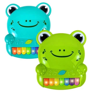 Brinquedo Piano Infantil Musical Com Luzes Sapinho - Castela