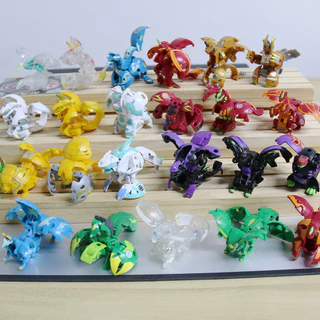 Conjunto de Figuras de Ação Brilhantes SEGA Bakugan Battle Brawlers Dragonoid Nillious Trox Pegatrix Hydranoid & Cartão 