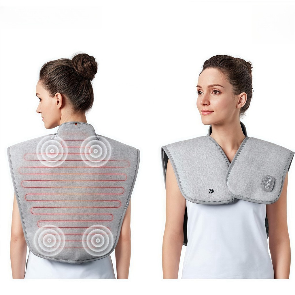 Massageador Elétrico de Pescoço e Ombro Aquecimento Xale