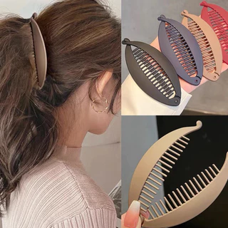 Presilha Cabelo Banana 12cm/Feminino/Grampo Oval Sólido/Clip Rabo de Cavalo/Acessório Meninas/Prendedor de Peixe - WL em Oferta na Shopee