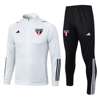2023/24 São Paulo Futebol Treino Terno Branco Casaco Manga Longa Jogging Set Homem & Calças