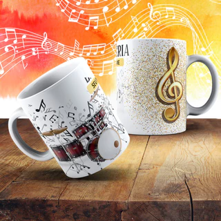 Caneca Bateria Baterista Musica Instrumento Musical Musicais Com Nome